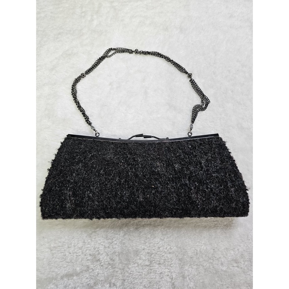 Liz Soto Textured Framed Handbag With Chain Strap